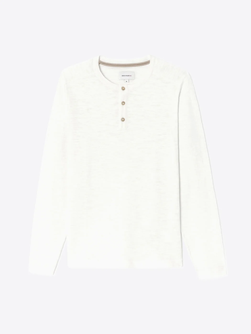 Pull col tunisien en coton flammé - Image 3