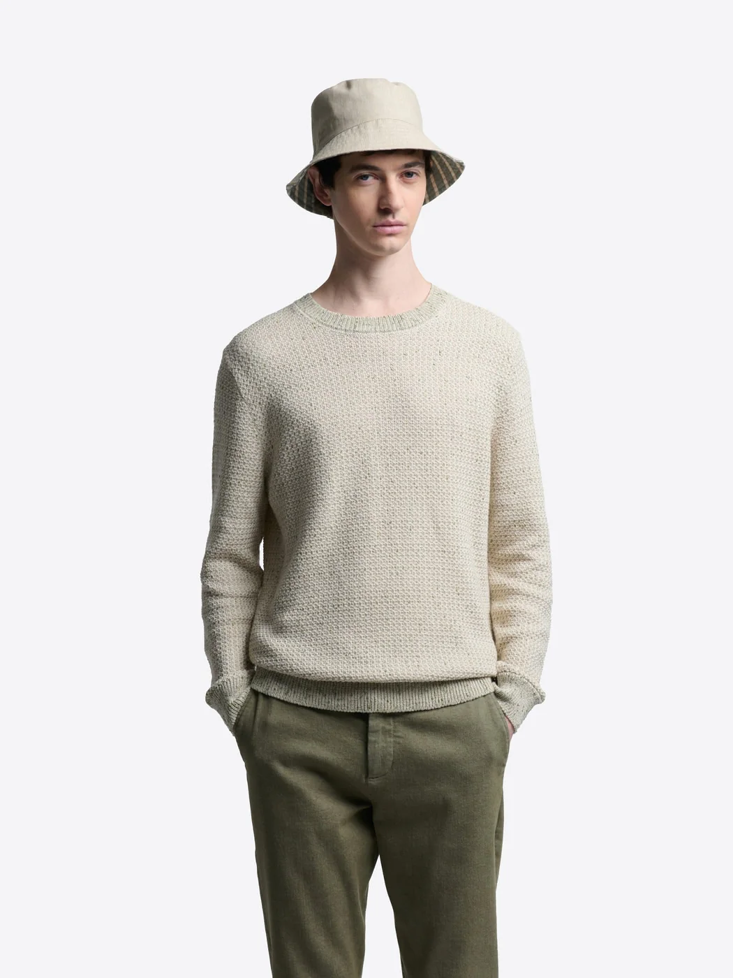 Pull col rond en coton