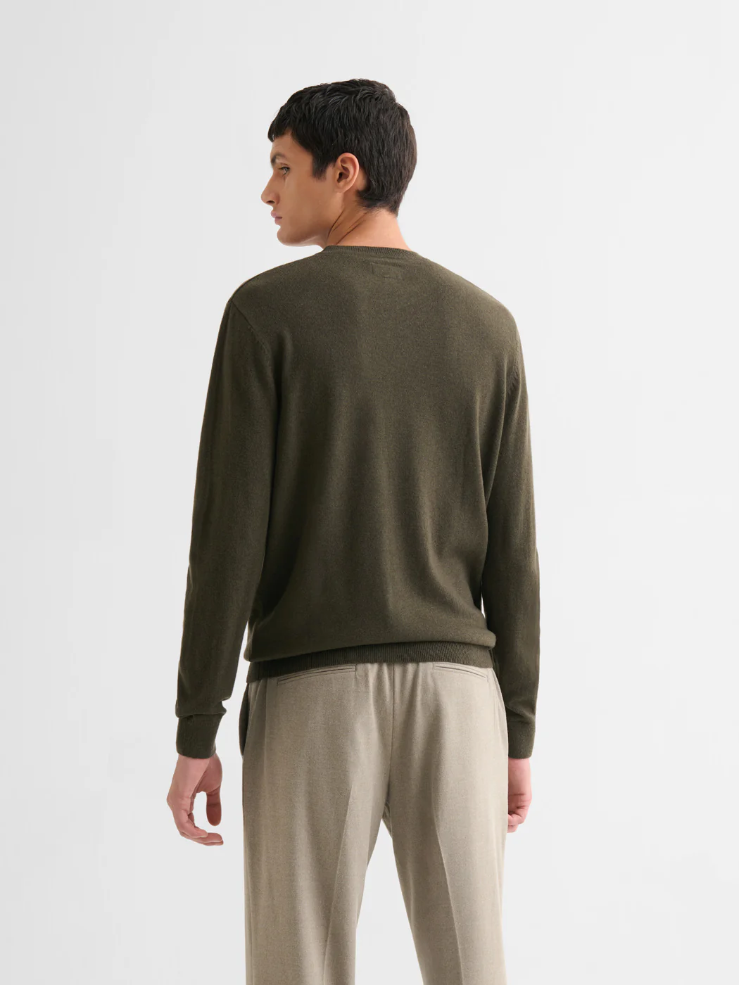 Pull col rond en laine et cachemire - Image 2