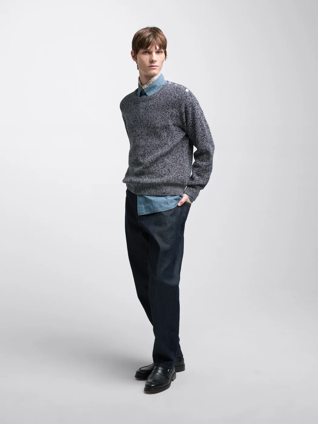 Pull col rond en coton bio - L'atelier - Image 4