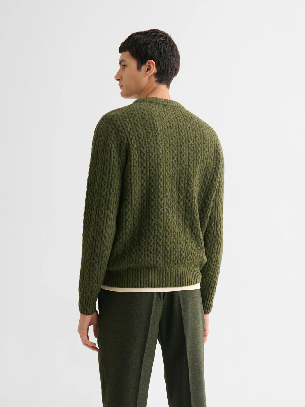 Pull col rond en maille torsadée - Image 2