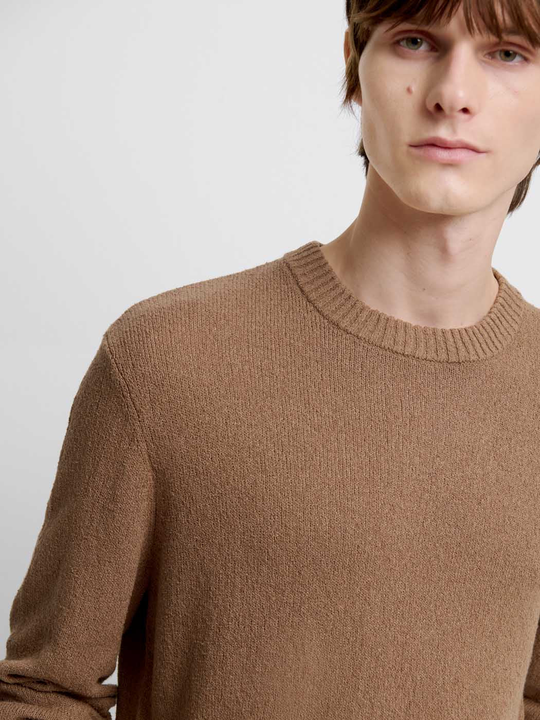 Pull col rond en coton-lin - Image 5