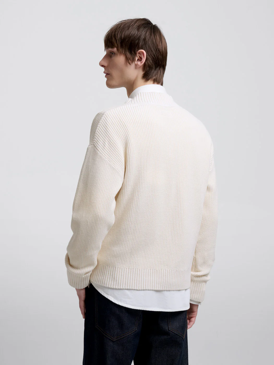 Pull col V en maille perlée - L'atelier - Image 2