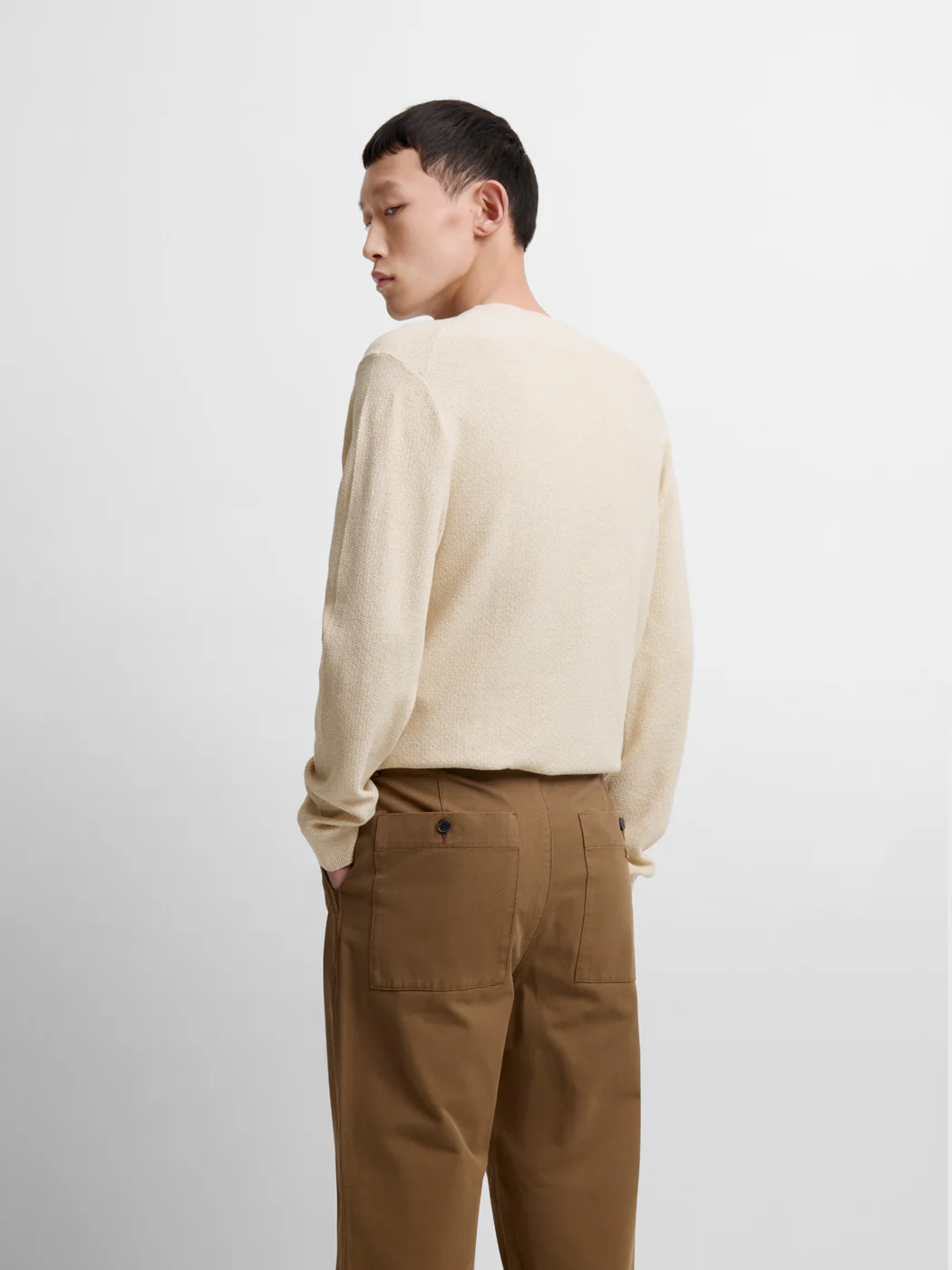 Pull col V en coton bio - Image 2