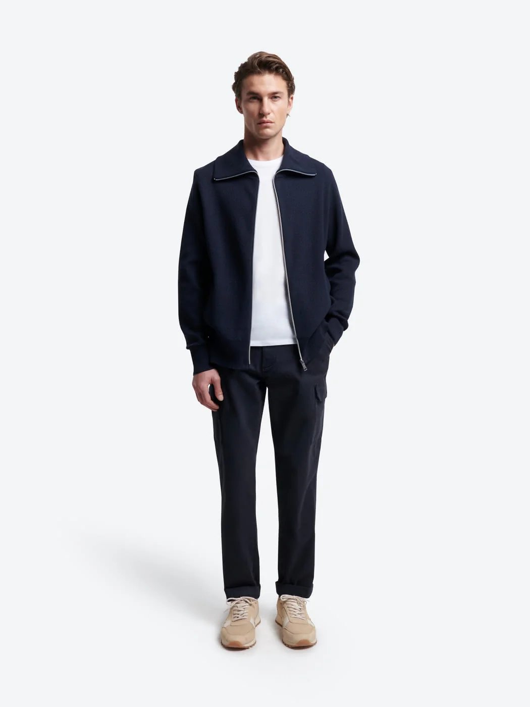 Pantalon cargo slim en coton stretch