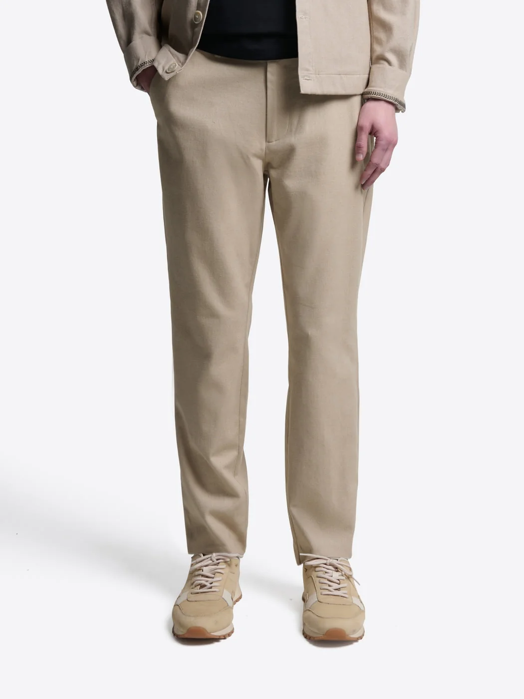 Chino slim en coton taille élastique - Image 2