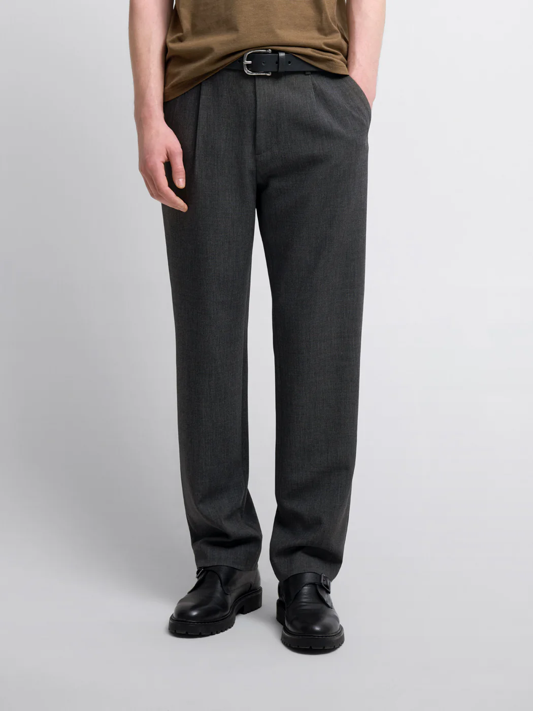 Chino à pinces chiné - Image 2
