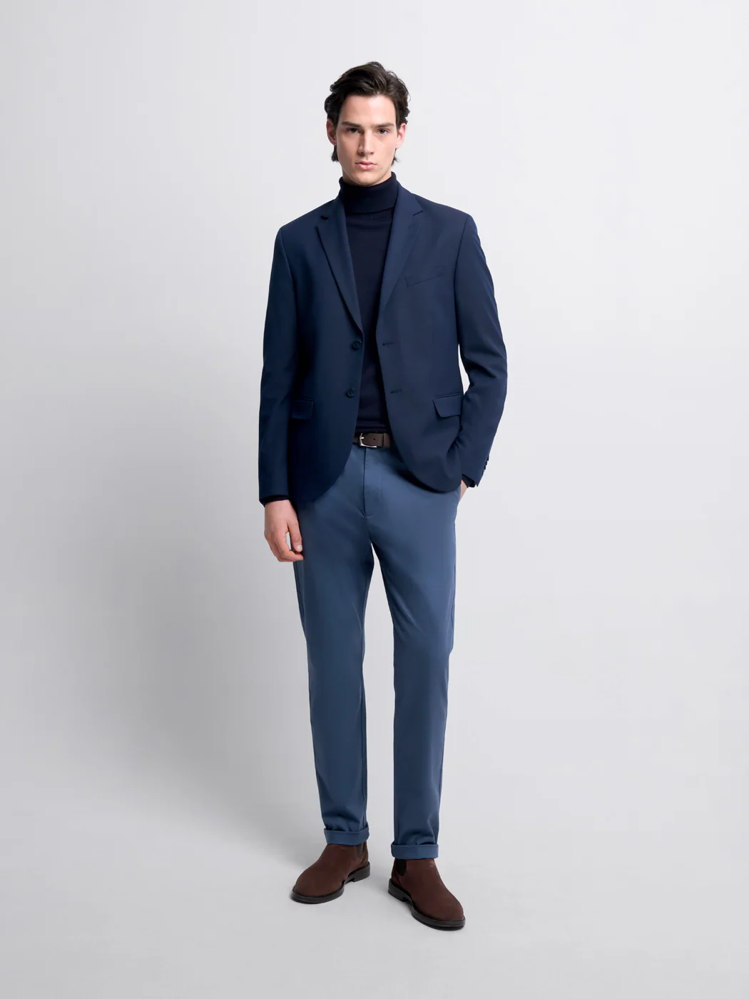 Chino en coton mélangé