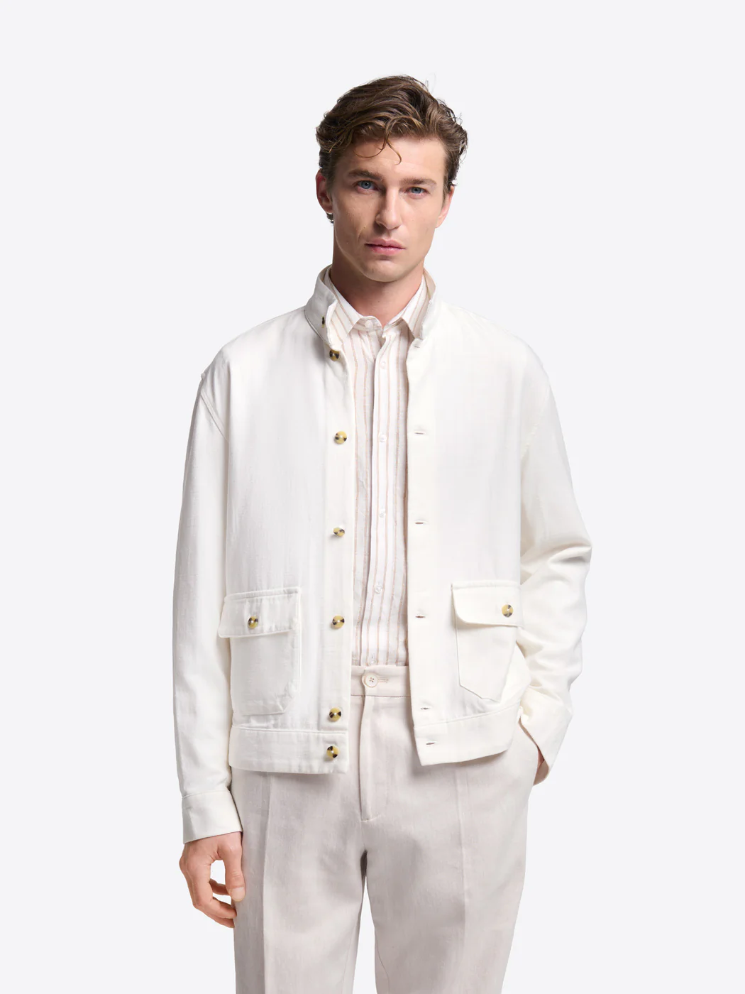Surchemise regular en coton tencel