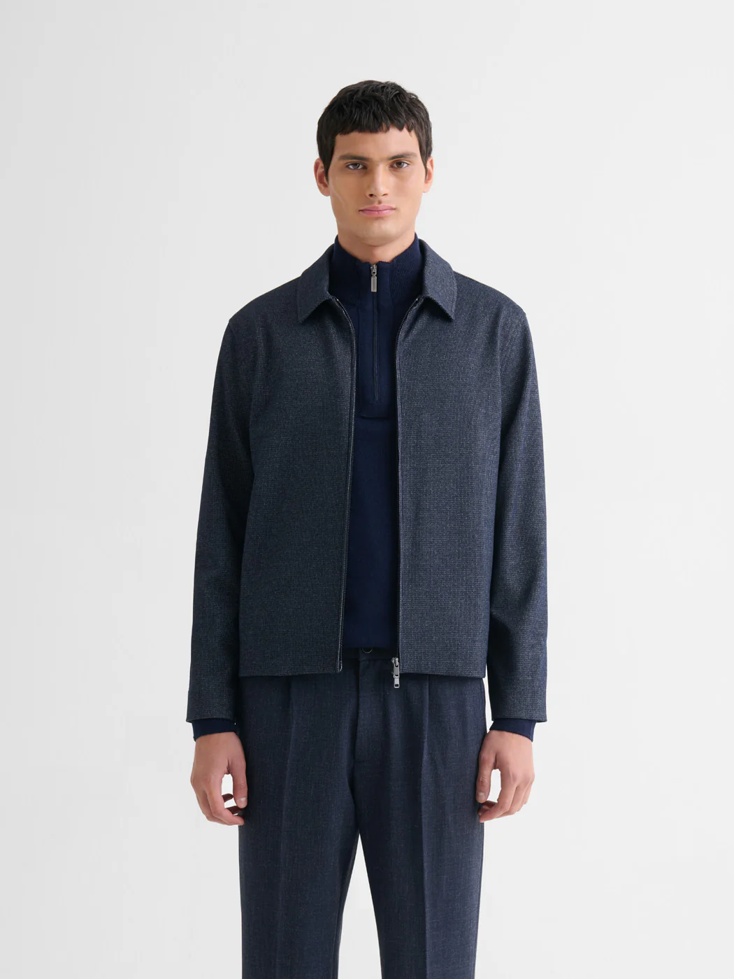 Veste légère regular zippé en jersey