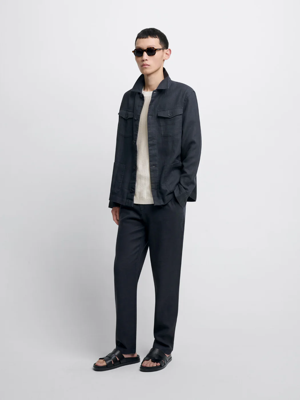 Surchemise regular en coton lin - Image 4