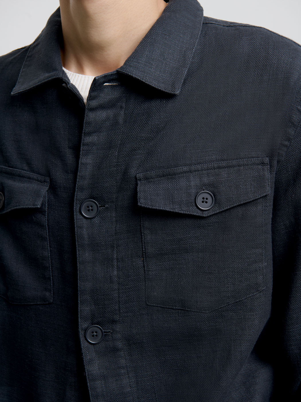 Surchemise regular en coton lin - Image 5