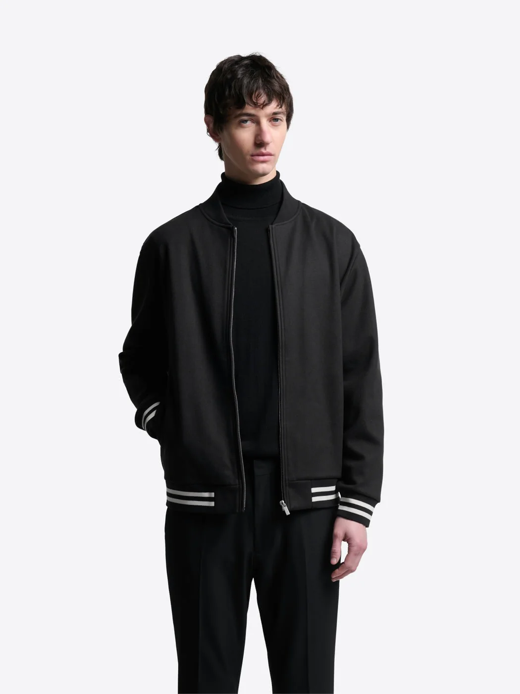 Veste légère col polo zippé