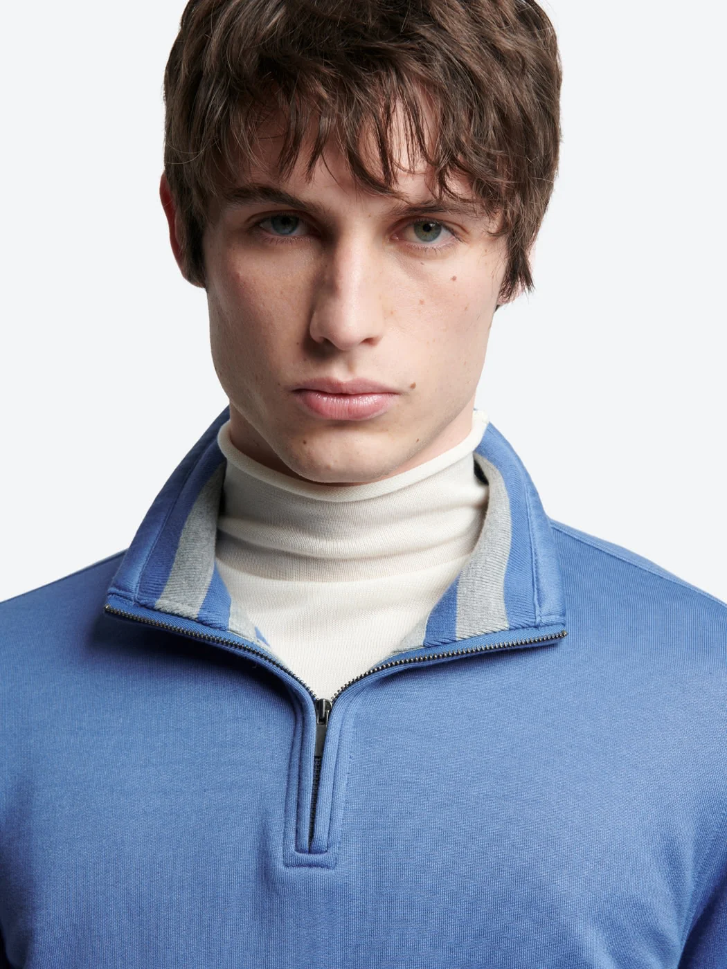 Sweat col montant zippé en coton - Image 5