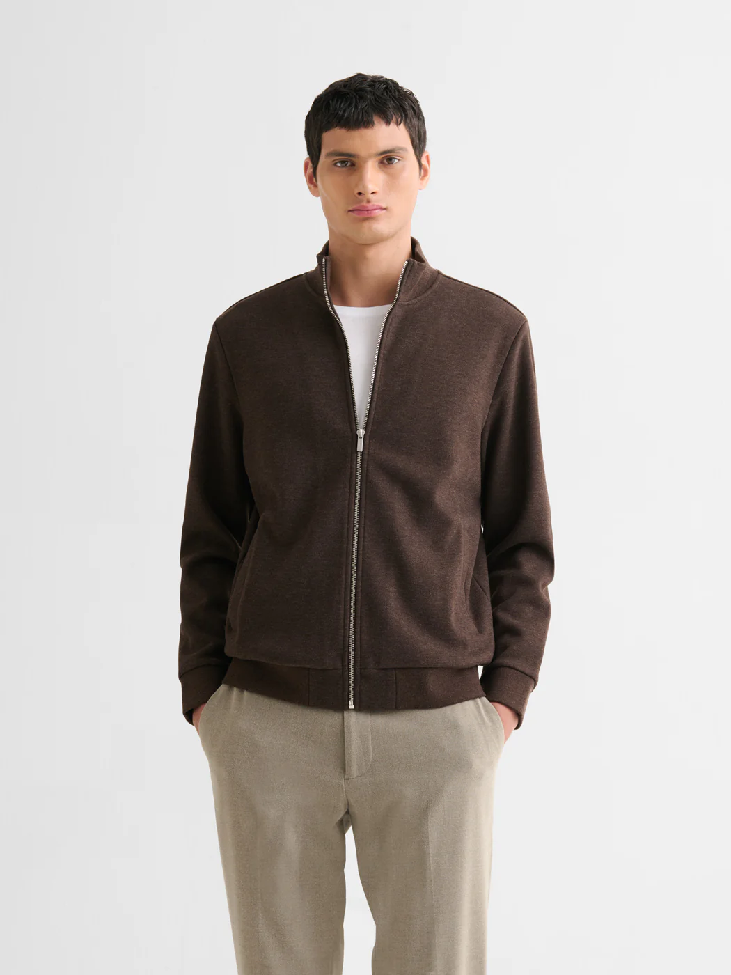 Sweat col zippé