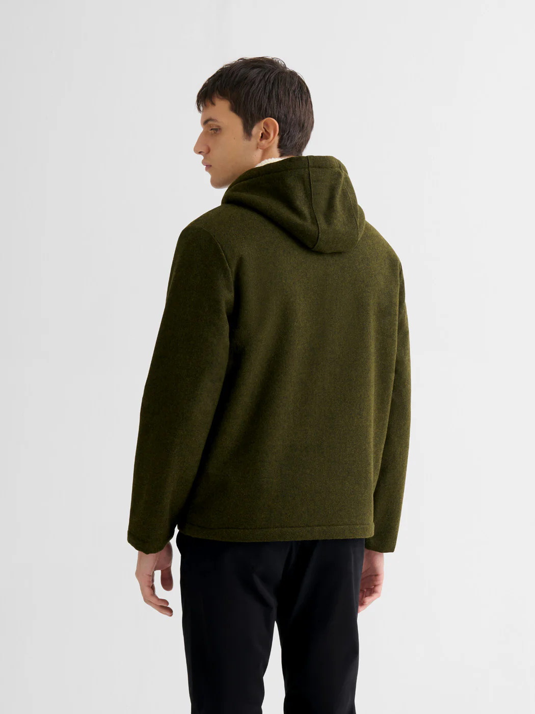 Blouson zippé à capuche en sherpa - Image 2