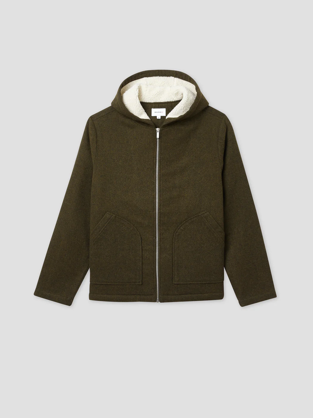 Blouson zippé à capuche en sherpa - Image 3