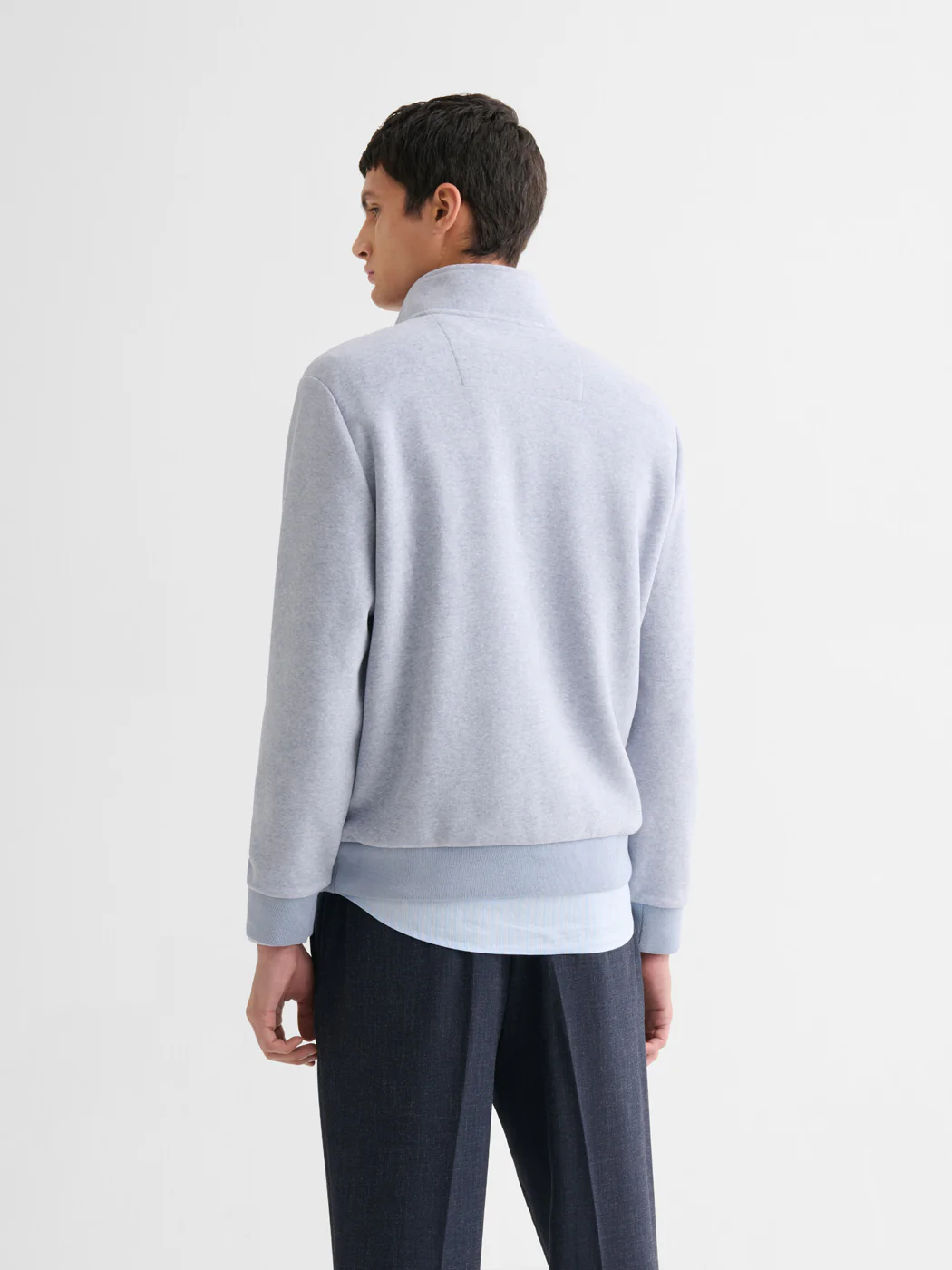 Sweat col montant zippé chiné - Image 2