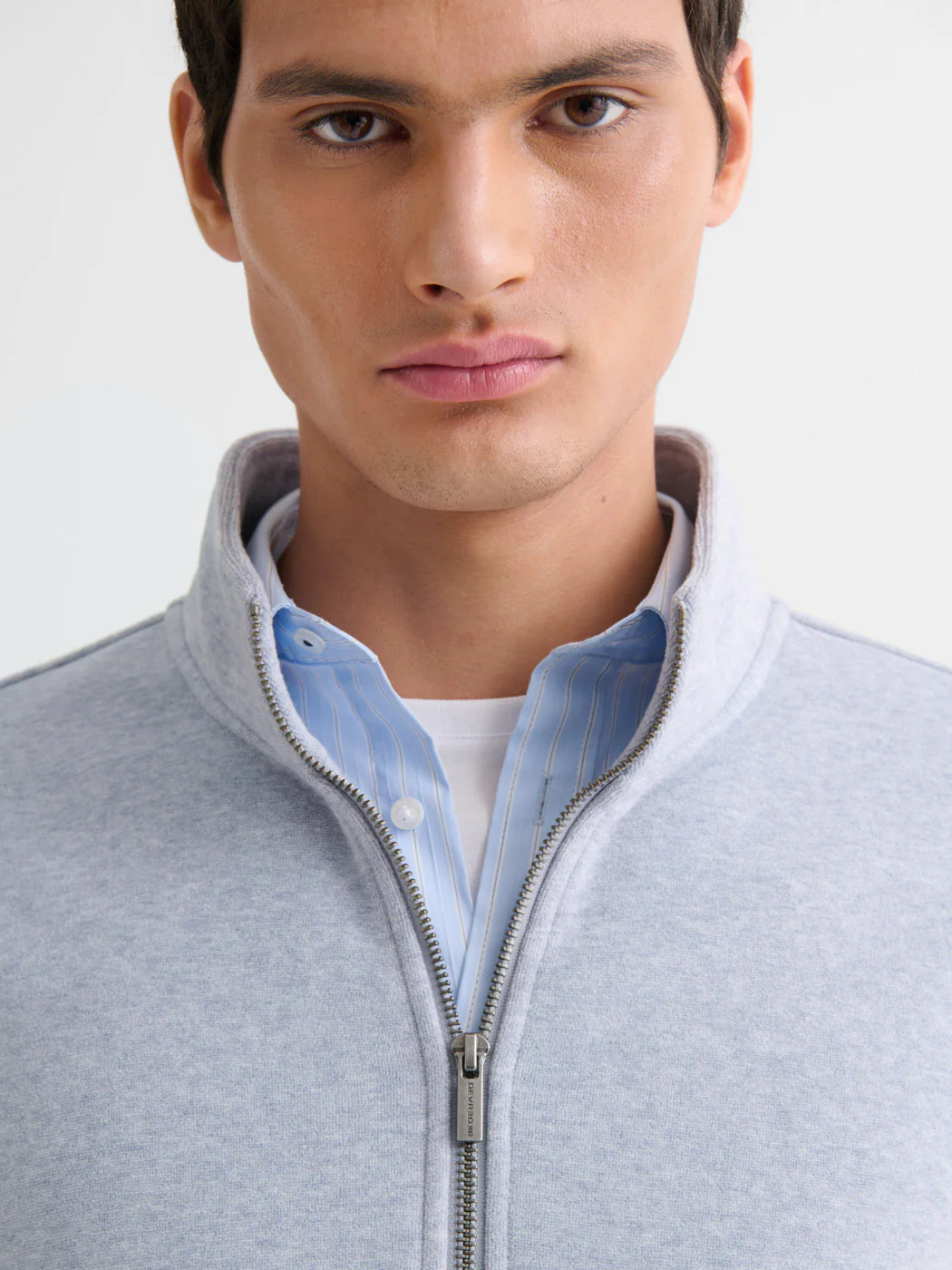 Sweat col montant zippé chiné - Image 5