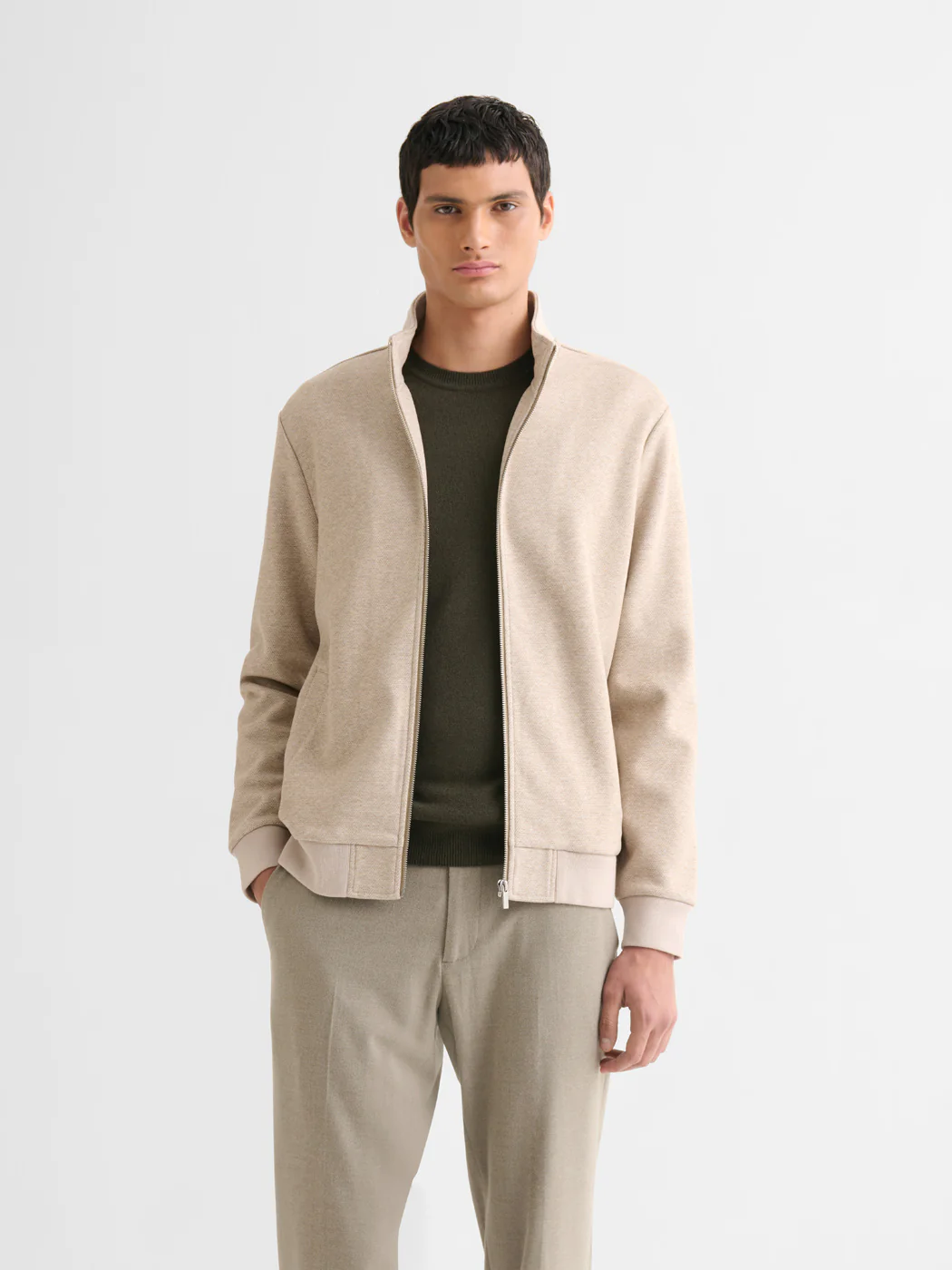 Veste légère zippé  chiné