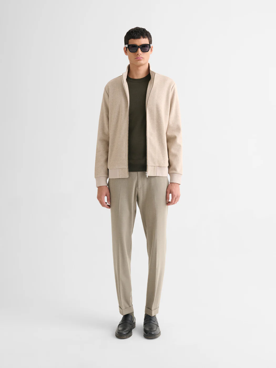 Veste légère zippé  chiné - Image 4