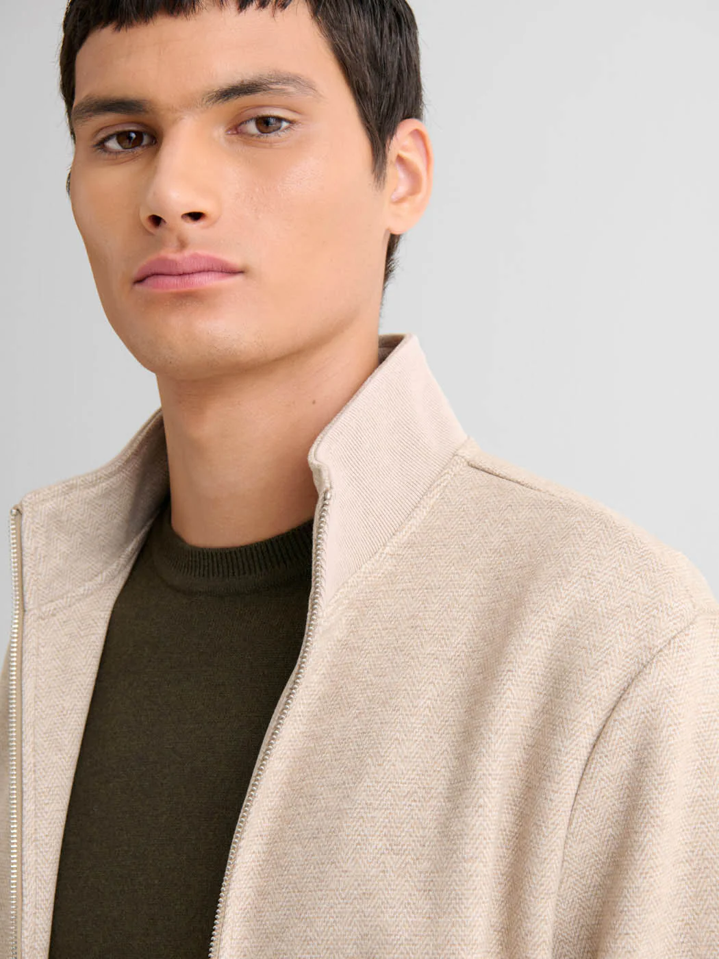 Veste légère zippé  chiné - Image 5