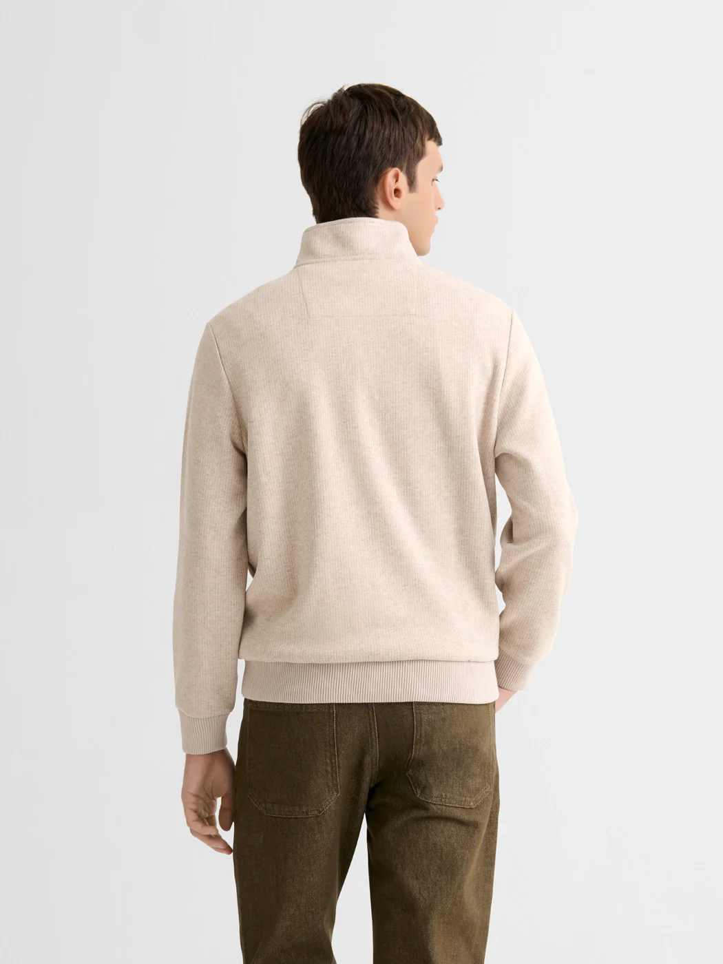 Sweat col montant zippé chiné - Image 2