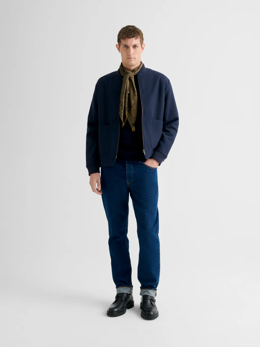 Blouson cardigan col teddy bi-matière - Image 4