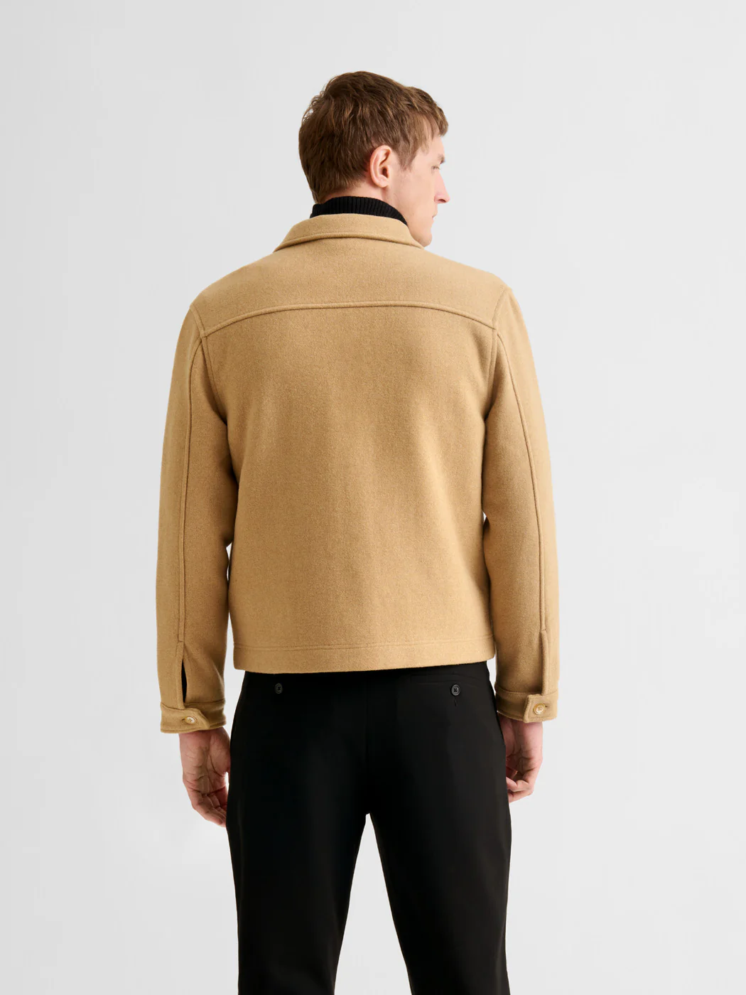 Blouson col chemise effet laine bouillie - Image 2