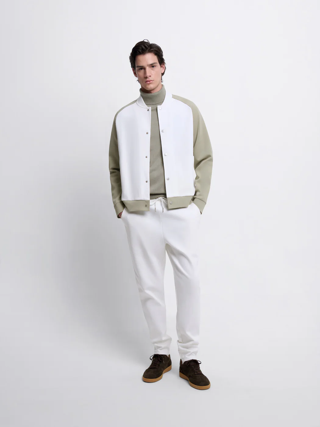 Sweat col teddy bicolore - Image 4