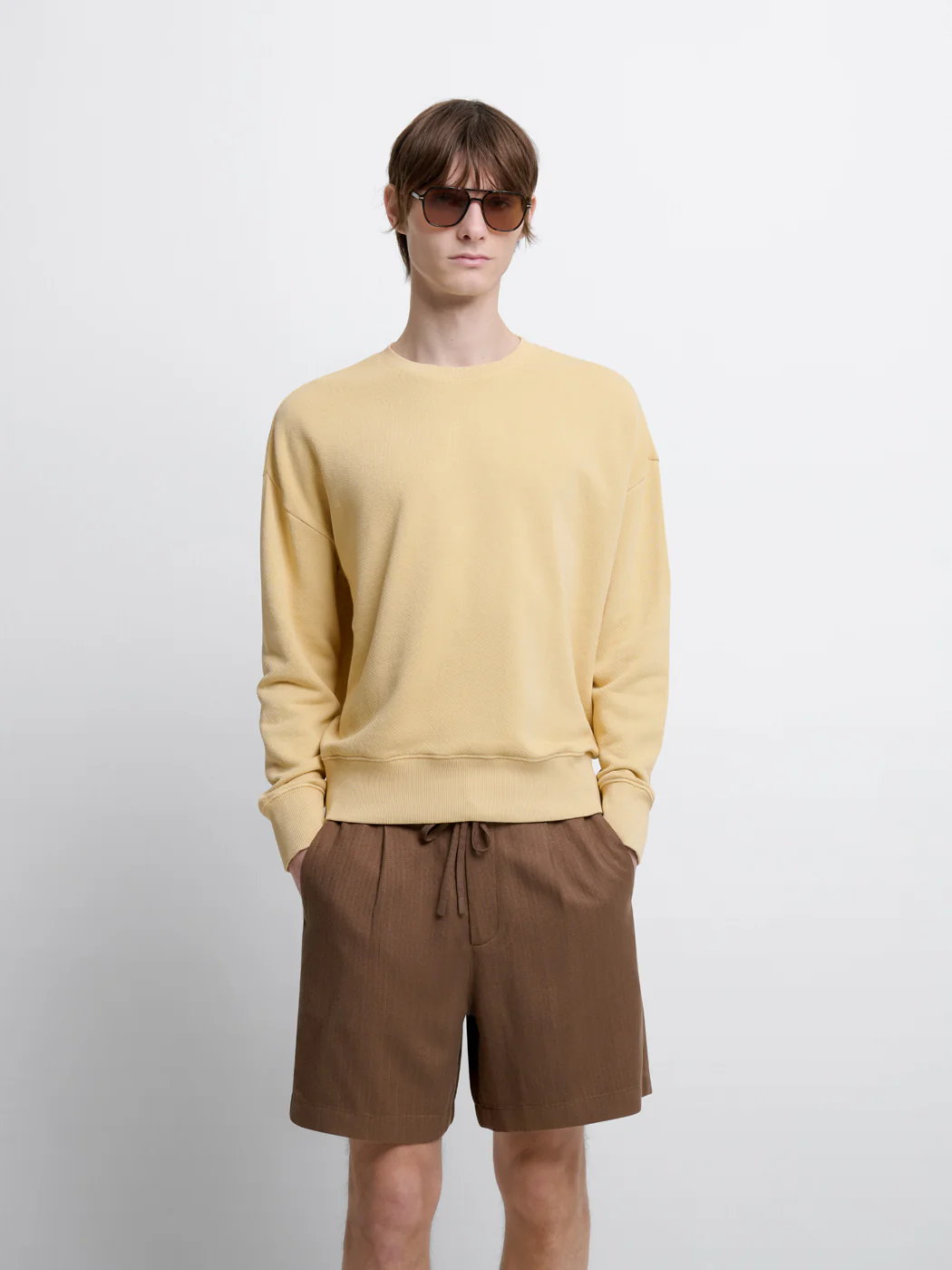 Sweat col rond en coton