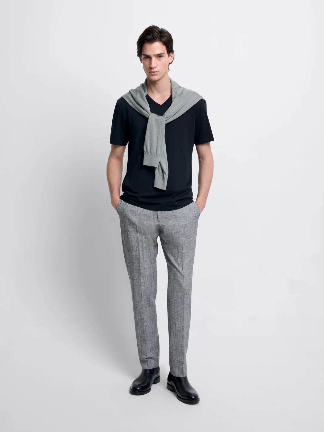 T-shirt col V en coton Supima® - Image 3
