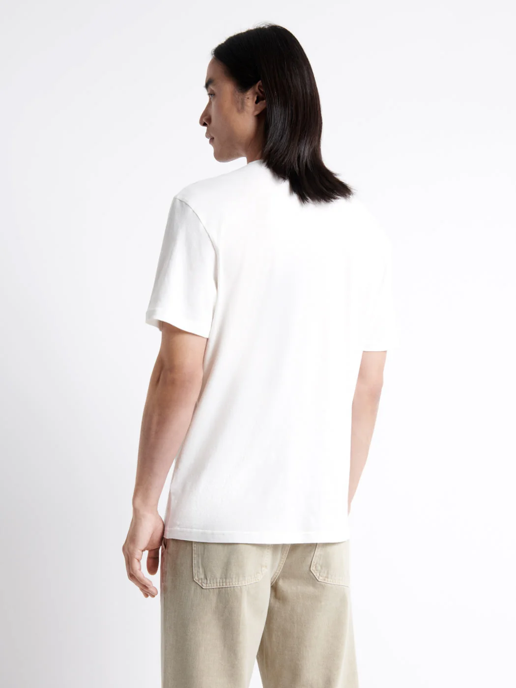 T-shirt col tunisien en coton lin - Image 2