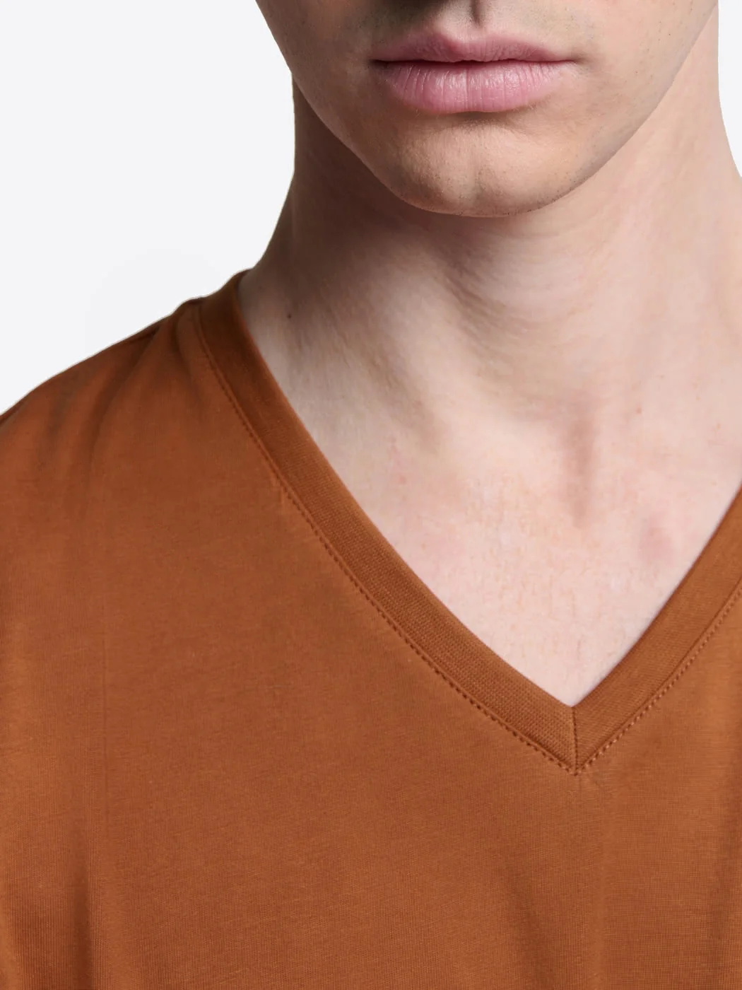 T-shirt col V en coton Supima® - Image 5