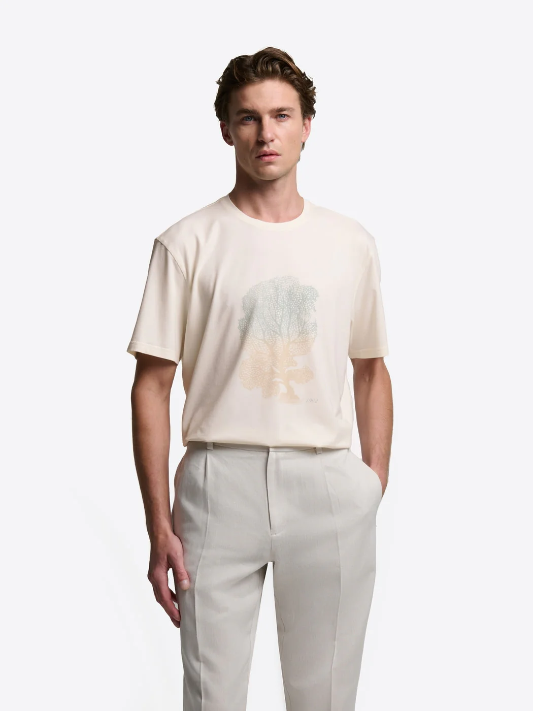 T-shirt col rond en coton