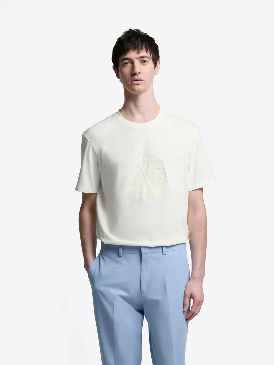 T-shirt col rond en coton