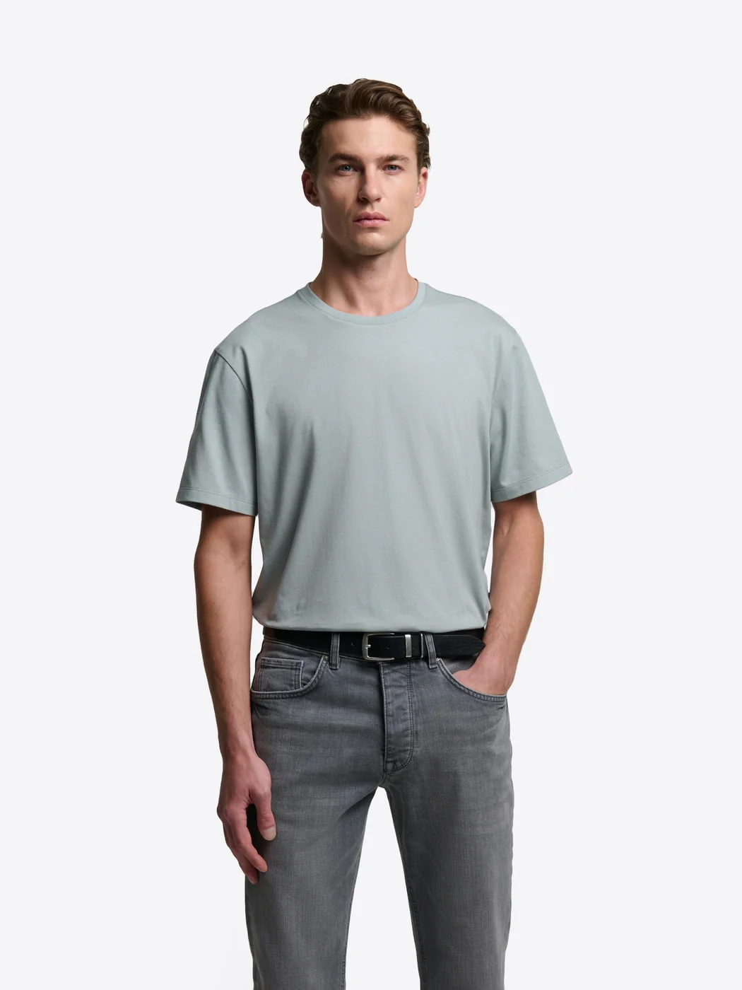 T-shirt col rond en coton Supima®