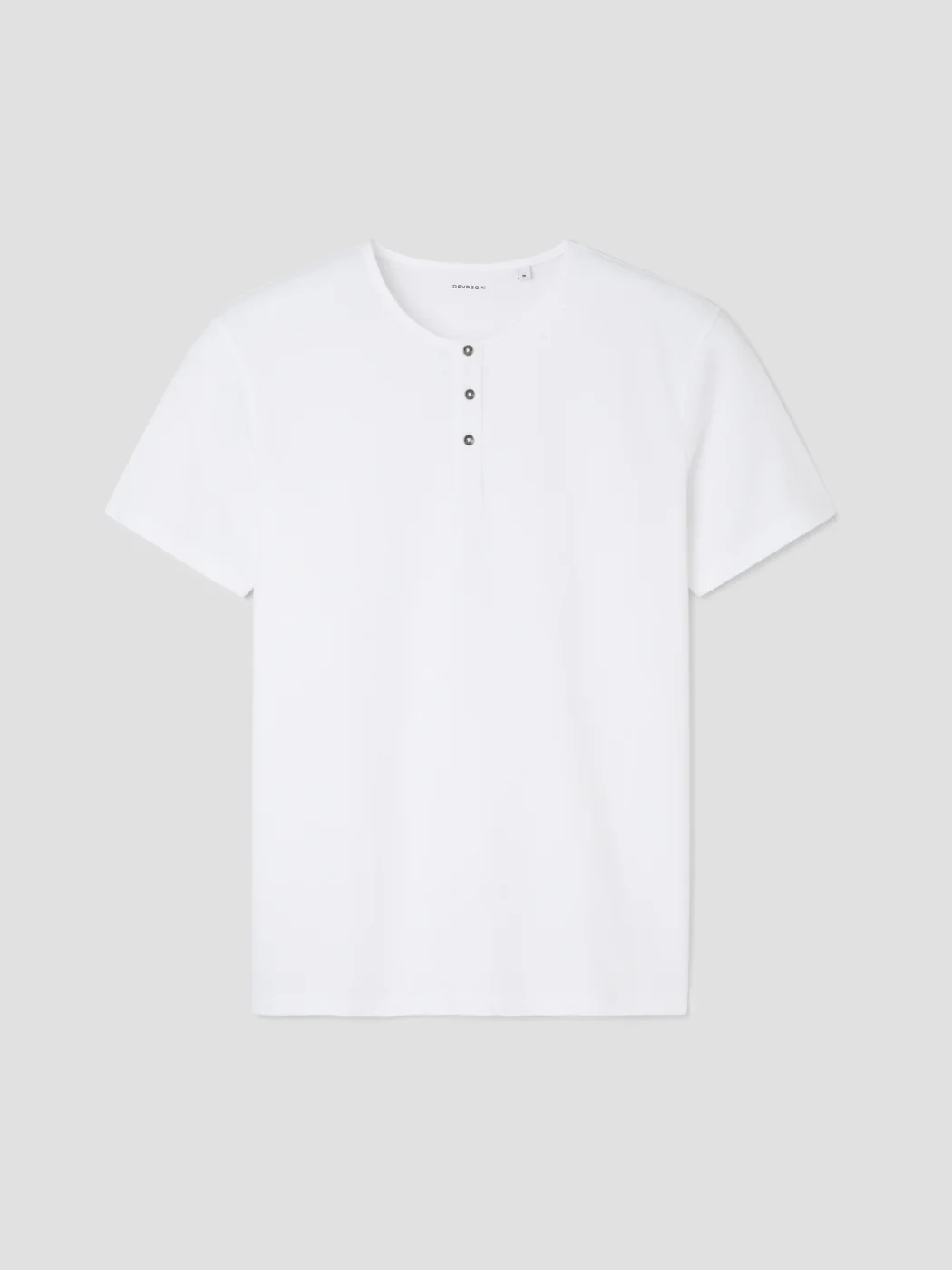 T-shirt col tunisien en coton - Image 3