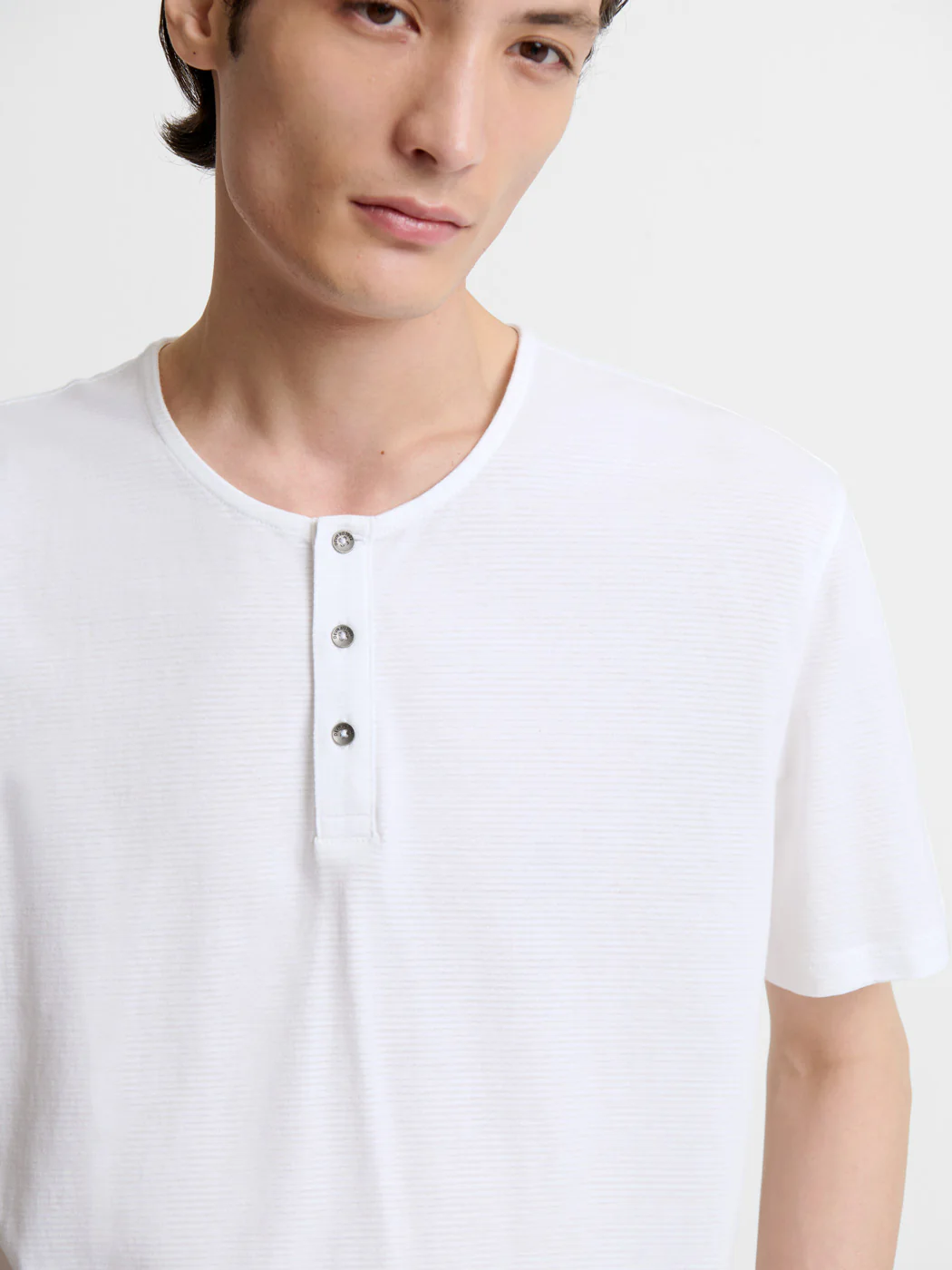 T-shirt col tunisien en coton - Image 5