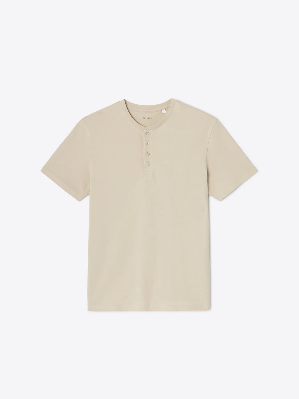 T-shirt col tunisien en coton - Image 2