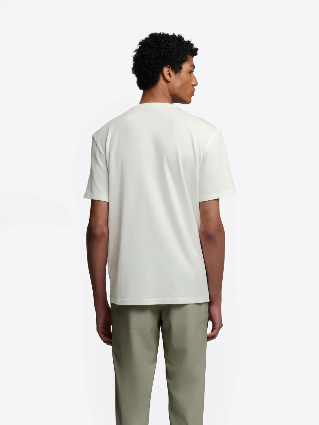 T-shirt col tunisien en coton - Image 2