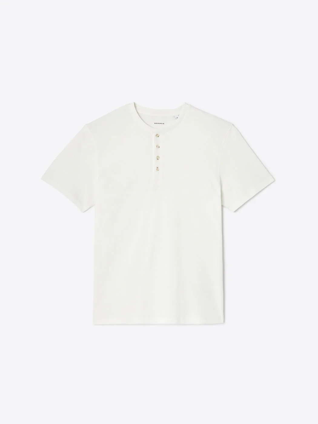 T-shirt col tunisien en coton - Image 3