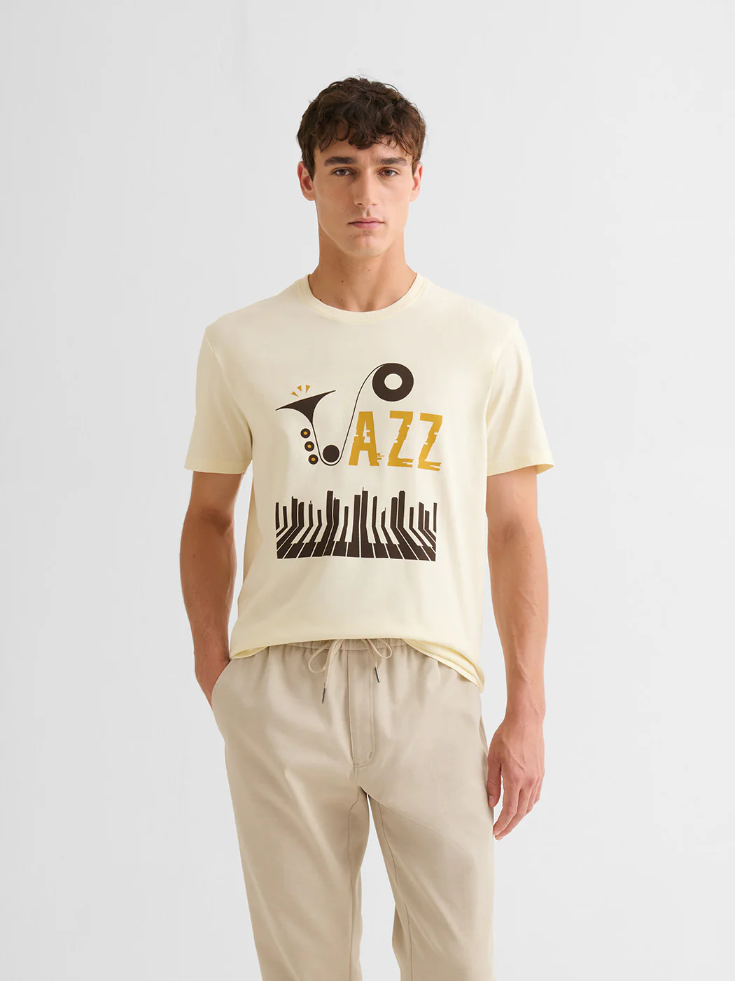 T-shirt col rond en coton
