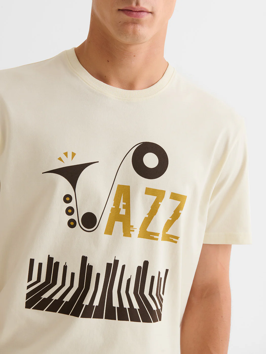 T-shirt col rond en coton - Image 5