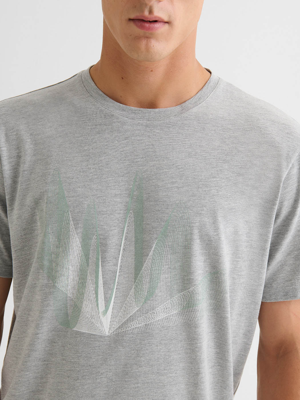 T-shirt col rond imprimé - Image 4