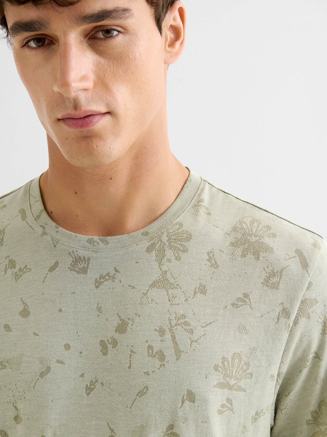 T-shirt col rond fleuri - Image 4