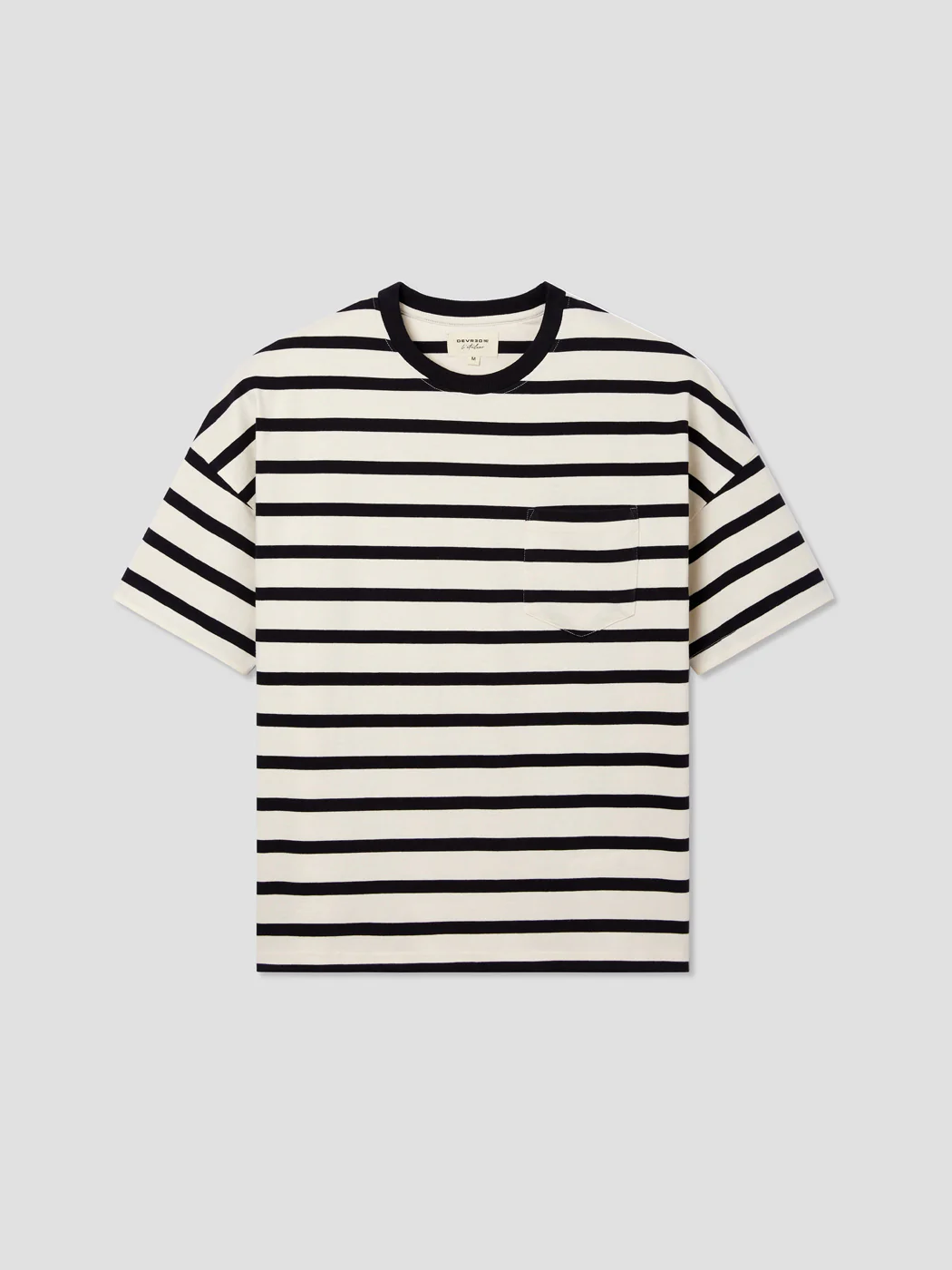 T-shirt col rond marinière - L'atelier - Image 3