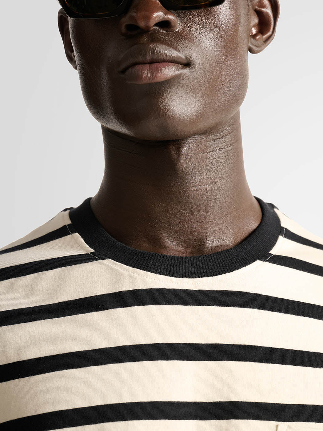 T-shirt col rond marinière - L'atelier - Image 5