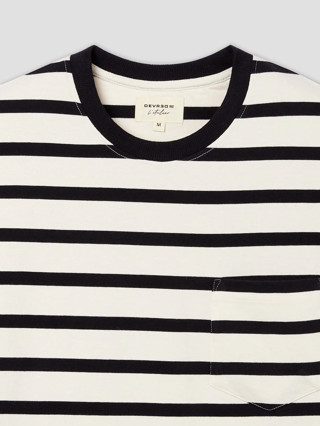T-shirt col rond marinière - L'atelier - Image 6