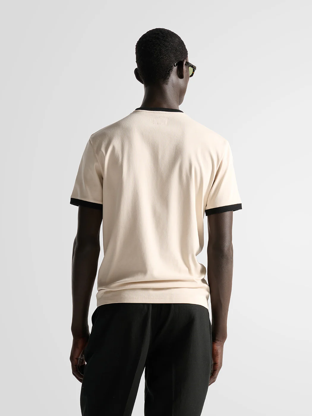 T-shirt col rond contrasté - L'atelier - Image 2